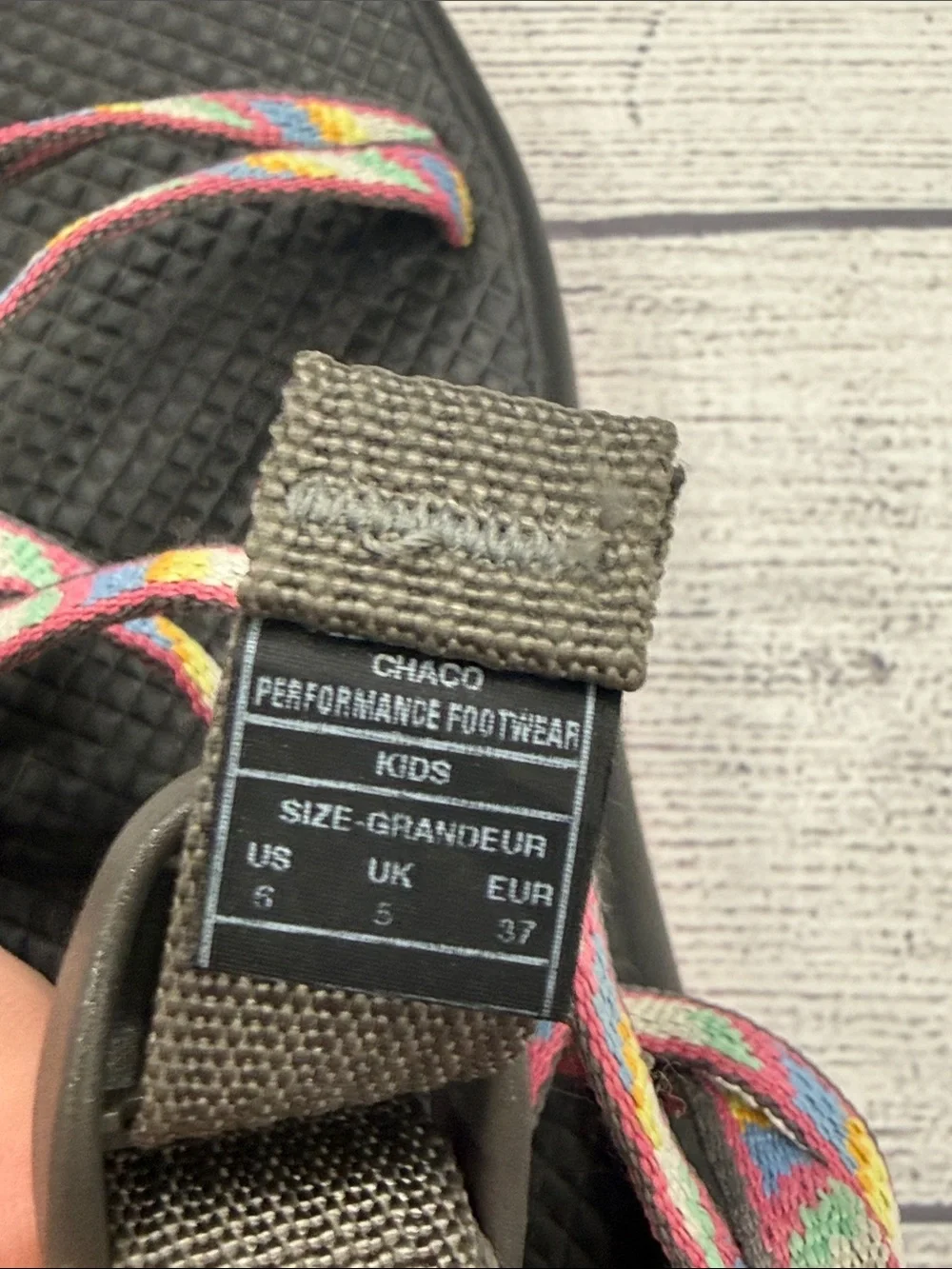 Chaco Kids Z Sandals Size 6 Multicolor Strap Sport Hiking Sandals